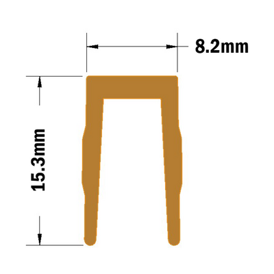 61-010-3 MODULAR SOLUTIONS PVC COVER PROFILE<br>ORANGE, 2M
